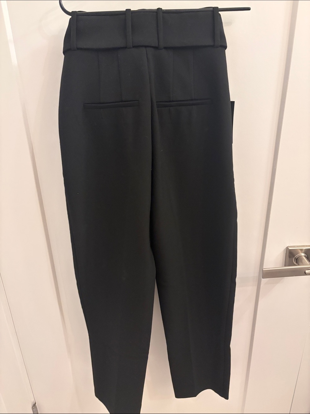 Aritzia Black High-Waist Belted Trousers - Picture 5 of 5